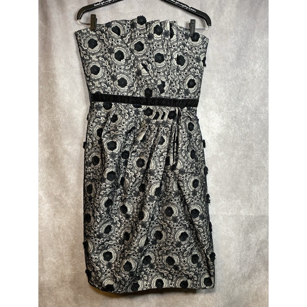 Runway Marc By Marc Jacobs Cocktail Dress Strapless Size 8 Corset Lace Black